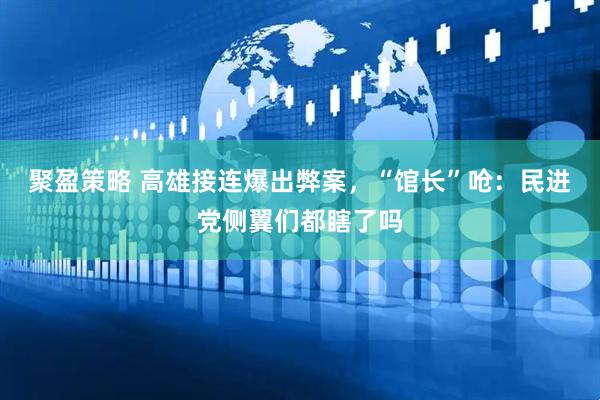 聚盈策略 高雄接连爆出弊案，“馆长”呛：民进党侧翼们都瞎了吗