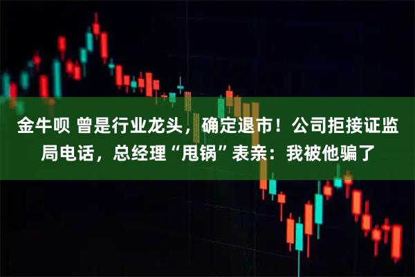 金牛呗 曾是行业龙头，确定退市！公司拒接证监局电话，总经理“甩锅”表亲：我被他骗了