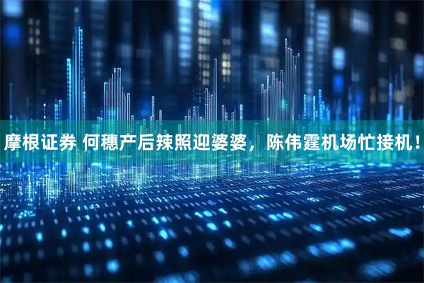 摩根证券 何穗产后辣照迎婆婆，陈伟霆机场忙接机！