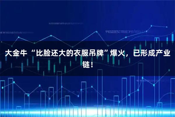 大金牛 “比脸还大的衣服吊牌”爆火，已形成产业链！