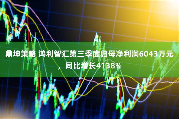 鼎坤策略 鸿利智汇第三季度归母净利润6043万元，同比增长4138%
